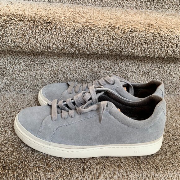 Ugg Men\'s 1020133 Cali Low Grey Suede Lace-up Shoes. main image 4
